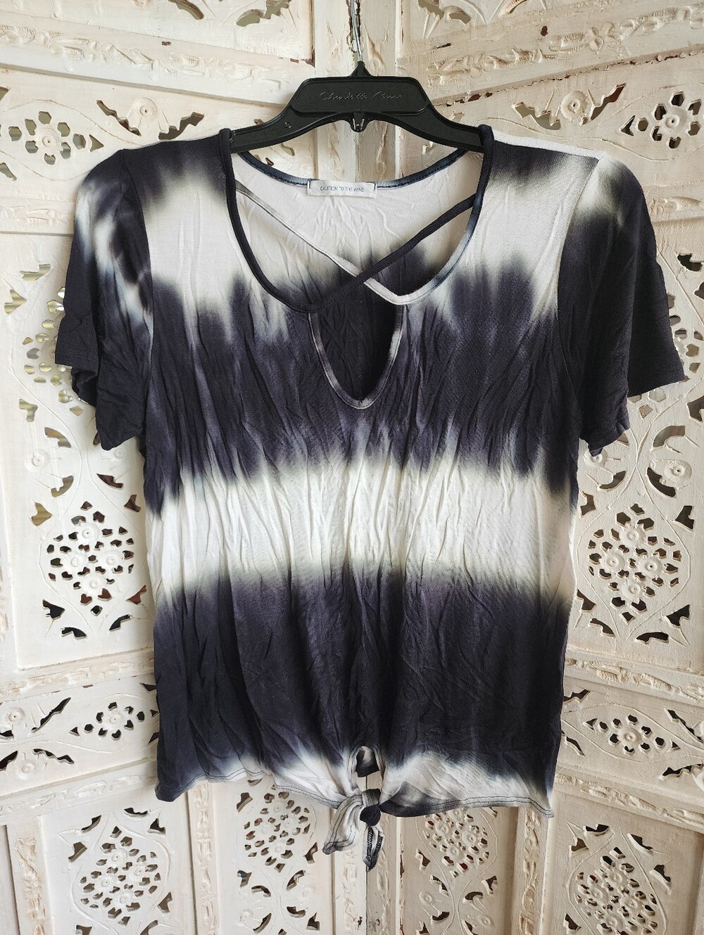 Caution To The Wind Short Sleeve Tie Dye Top- Womens Size Medium